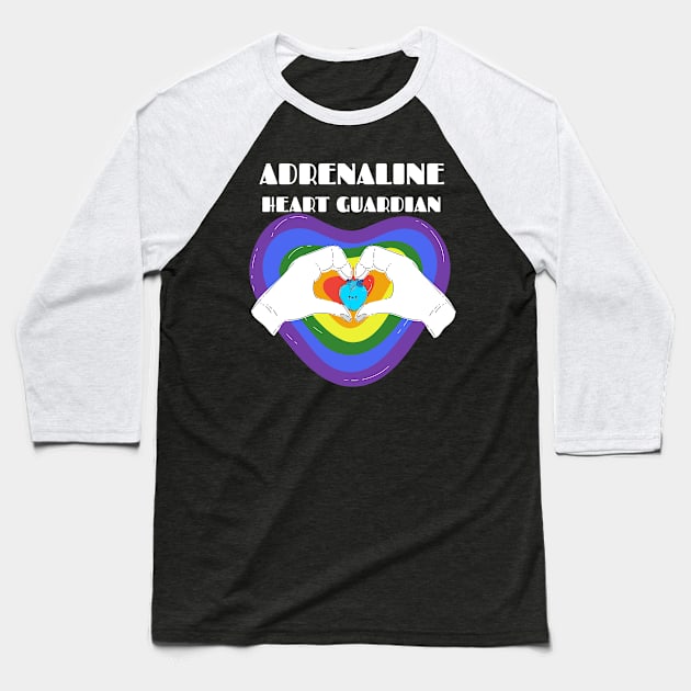 Adrenaline: The Heart Guardian. Baseball T-Shirt by TaansCreation 